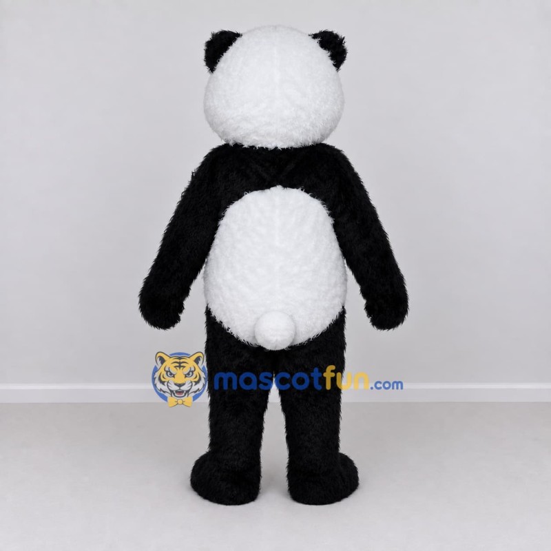 Custom Black and White Panda Mascot Costume Adult Full Body Suit for School Events Custom Black and White Panda Mascot Costume Adult Full Body Suit for School Events