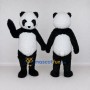 Custom Black and White Panda Mascot Costume Adult Full Body Suit for School Events