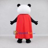 Custom Black White and Red Superhero Panda Mascot Costume Adult Full Body Suit for Theme Parties Custom Black White and Red Superhero Panda Mascot Costume Adult Full Body Suit for Theme Parties