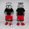 Custom Gray and Red Wolf in Sportswear Mascot Costume Adult Full Body Suit for Sports Events Custom Gray and Red Wolf in Sportswear Mascot Costume Adult Full Body Suit for Sports Events