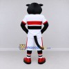 Custom Black and White Panther in Sportswear Mascot Costume Adult Full Body Suit for Sports Events