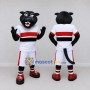 Custom Black and White Panther in Sportswear Mascot Costume Adult Full Body Suit for Sports Events