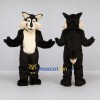 Custom Black and Cream Wolf Mascot Costume Adult Full Body Suit for School Events Custom Black and Cream Wolf Mascot Costume Adult Full Body Suit for School Events