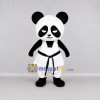 Custom Black and White Panda in Martial Arts Uniform Mascot Costume Adult Full Body Suit for Martial Arts Events Custom Black and White Panda in Martial Arts Uniform Mascot Costume Adult Full Body Suit for Martial Arts Events