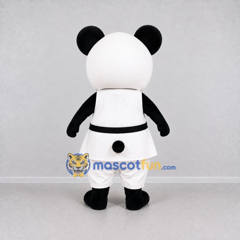 Custom Black and White Panda in Martial Arts Uniform Mascot Costume Adult Full Body Suit for Martial Arts Events Custom Black and White Panda in Martial Arts Uniform Mascot Costume Adult Full Body Suit for Martial Arts Events