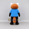 Custom Orange Black and Blue Red Panda in T Shirt Mascot Costume Adult Full Body Suit for School Events Custom Orange Black and Blue Red Panda in T Shirt Mascot Costume Adult Full Body Suit for School Events