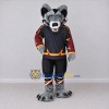 Custom Gray Black and Maroon Wolf in Sportswear Mascot Costume Adult Full Body Suit for Sports Events Custom Gray Black and Maroon Wolf in Sportswear Mascot Costume Adult Full Body Suit for Sports Events