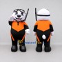 Custom Black White and Orange Panda in Diving Outfit Mascot Costume Adult Full Body Suit for Summer Events