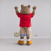 Custom Tan and Red Squirrel in T Shirt Mascot Costume Adult Full Body Suit for School Events Custom Tan and Red Squirrel in T Shirt Mascot Costume Adult Full Body Suit for School Events