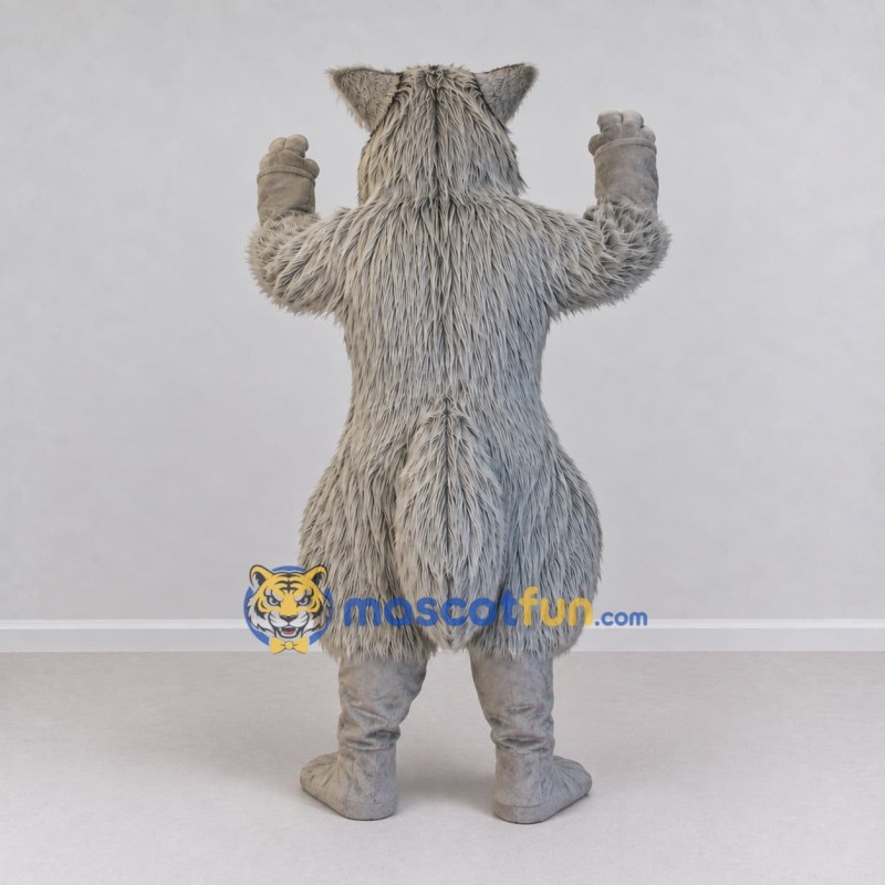 Custom Gray and White Wolf Mascot Costume Adult Full Body Suit for School Events Custom Gray and White Wolf Mascot Costume Adult Full Body Suit for School Events