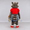 Custom Brown Gray and Red Raccoon in Skirt Mascot Costume Adult Full Body Suit for School Events