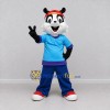 Custom Black White and Blue Panda in Sportswear Mascot Costume Adult Full Body Suit for Sports Events Custom Black White and Blue Panda in Sportswear Mascot Costume Adult Full Body Suit for Sports Events
