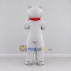 Custom Light Gray and Red Bear with Scarf Mascot Costume Adult Full Body Suit for Winter Events Custom Light Gray and Red Bear with Scarf Mascot Costume Adult Full Body Suit for Winter Events