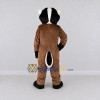 Custom Brown Black and White Badger Mascot Costume Adult Full Body Suit for School Events
