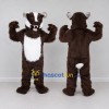 Custom Brown and White Badger Mascot Costume Adult Full Body Suit for School Events Custom Brown and White Badger Mascot Costume Adult Full Body Suit for School Events