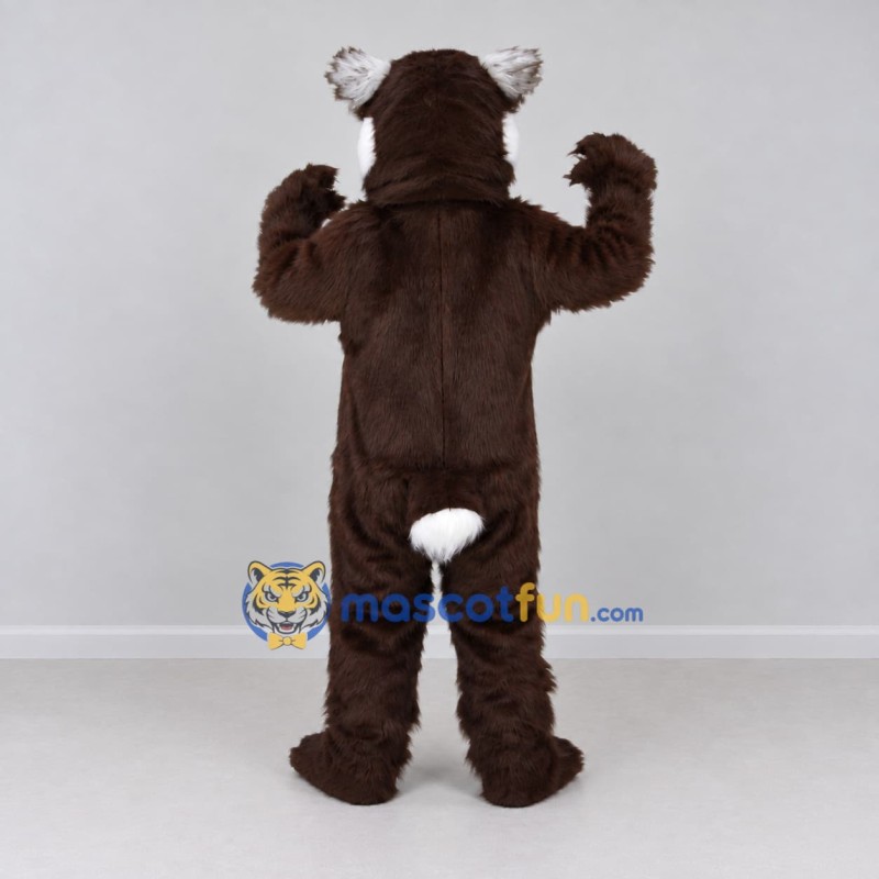 Custom Brown and White Badger Mascot Costume Adult Full Body Suit for School Events Custom Brown and White Badger Mascot Costume Adult Full Body Suit for School Events