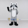 Custom Gray and White Raccoon Mascot Costume Adult Full Body Suit for School Events Custom Gray and White Raccoon Mascot Costume Adult Full Body Suit for School Events