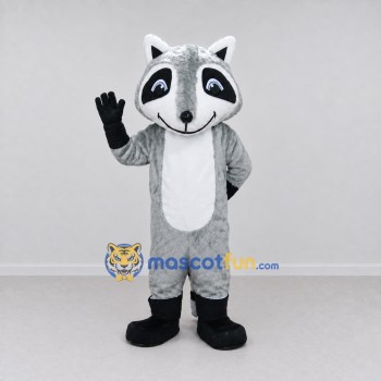 Custom Gray and White Raccoon Mascot Costume Adult Full Body Suit for School Events Custom Gray and White Raccoon Mascot Costume Adult Full Body Suit for School Events