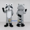 Custom Gray and White Raccoon Mascot Costume Adult Full Body Suit for School Events Custom Gray and White Raccoon Mascot Costume Adult Full Body Suit for School Events