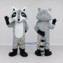 Custom Gray and White Raccoon Mascot Costume Adult Full Body Suit for School Events