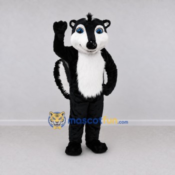 Custom Black and White Skunk Mascot Costume Adult Full Body Suit for Wildlife Events Custom Black and White Skunk Mascot Costume Adult Full Body Suit for Wildlife Events