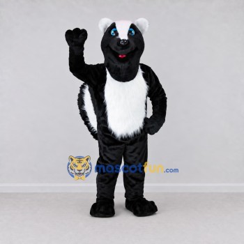 Custom Black and White Skunk Mascot Costume Adult Full Body Suit for Wildlife Events Custom Black and White Skunk Mascot Costume Adult Full Body Suit for Wildlife Events