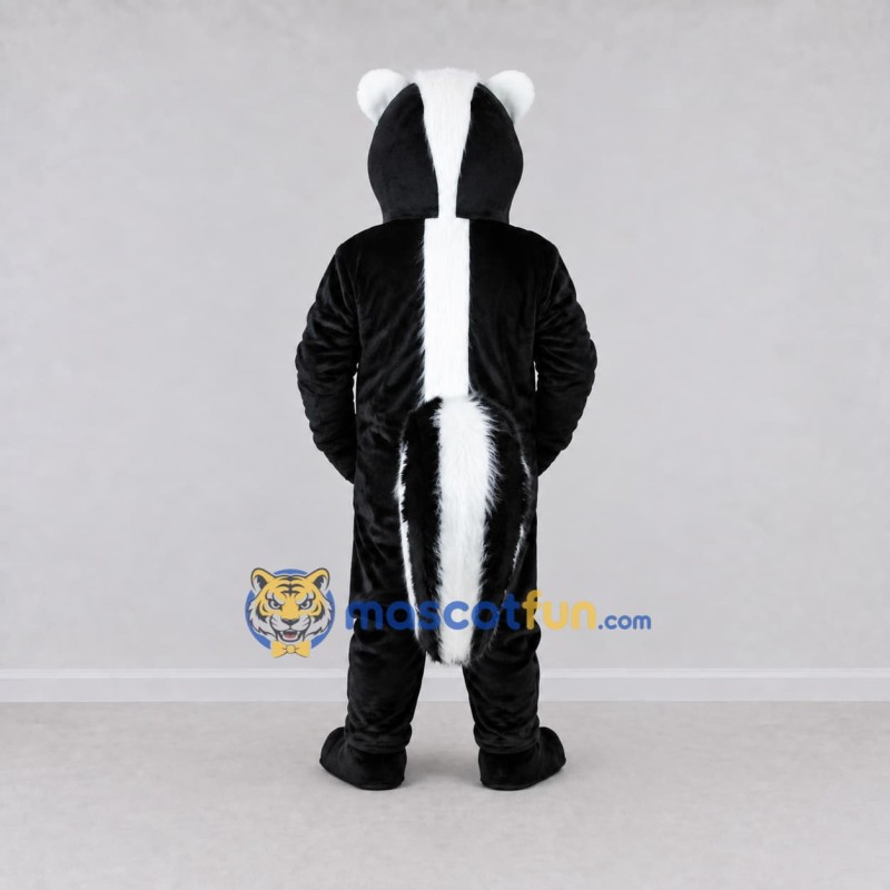Custom Black and White Skunk Mascot Costume Adult Full Body Suit for Wildlife Events Custom Black and White Skunk Mascot Costume Adult Full Body Suit for Wildlife Events