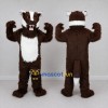 Custom Brown and White Badger Mascot Costume Adult Full Body Suit for School Events Custom Brown and White Badger Mascot Costume Adult Full Body Suit for School Events