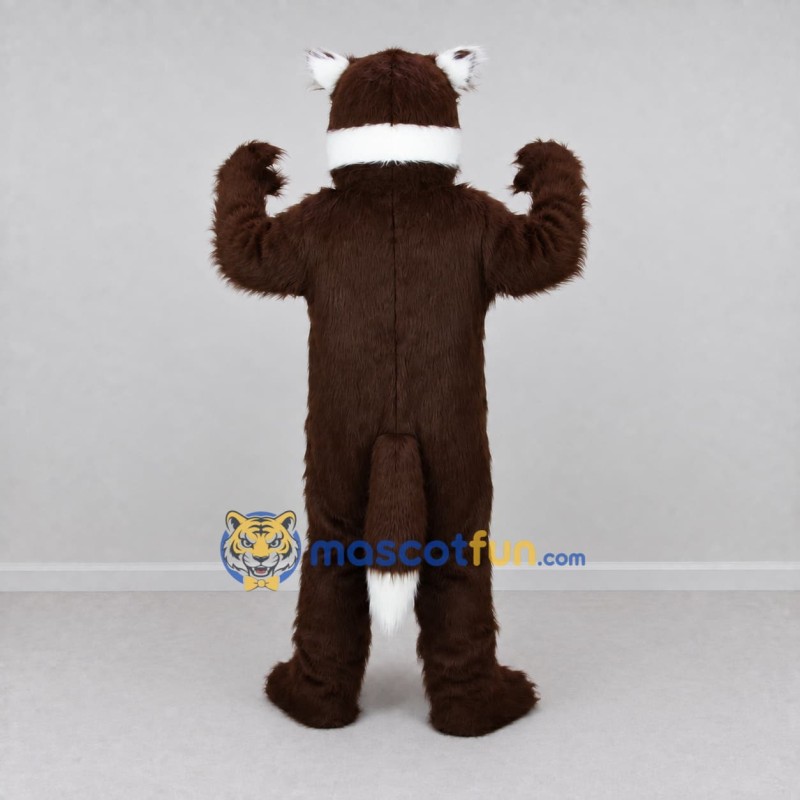 Custom Brown and White Badger Mascot Costume Adult Full Body Suit for School Events Custom Brown and White Badger Mascot Costume Adult Full Body Suit for School Events