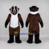 Custom Brown Black and White Animal Character Mascot Costume Adult Full Body Suit for School Events Custom Brown Black and White Animal Character Mascot Costume Adult Full Body Suit for School Events