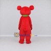 Custom Red and White Bear with Scarf Mascot Costume Adult Full Body Suit for Community Events Custom Red and White Bear with Scarf Mascot Costume Adult Full Body Suit for Community Events