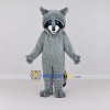 Custom Gray and Black Raccoon Mascot Costume Adult Full Body Suit for Wildlife Events Custom Gray and Black Raccoon Mascot Costume Adult Full Body Suit for Wildlife Events