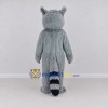 Custom Gray and Black Raccoon Mascot Costume Adult Full Body Suit for Wildlife Events Custom Gray and Black Raccoon Mascot Costume Adult Full Body Suit for Wildlife Events