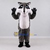 Custom Gray and White Raccoon Mascot Costume Adult Full Body Suit for School Events Custom Gray and White Raccoon Mascot Costume Adult Full Body Suit for School Events