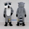 Custom Gray and White Raccoon Mascot Costume Adult Full Body Suit for School Events