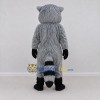 Custom Gray and White Raccoon Mascot Costume Adult Full Body Suit for School Events