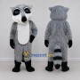 Custom Gray and White Raccoon Mascot Costume Adult Full Body Suit for School Events