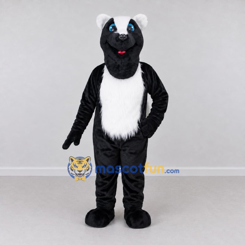 Custom Black and White Skunk Mascot Costume Adult Full Body Suit for Wildlife Events