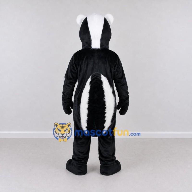 Custom Black and White Skunk Mascot Costume Adult Full Body Suit for Wildlife Events
