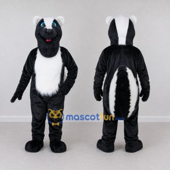Custom Black and White Skunk Mascot Costume Adult Full Body Suit for Wildlife Events