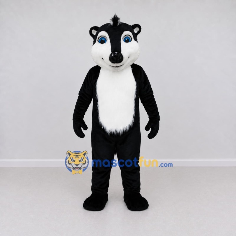 Custom Black and White Skunk Mascot Costume Adult Full Body Suit for Wildlife Events