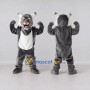 Custom Gray and White Lynx Mascot Costume Adult Full Body Suit for Sports Events