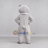 Custom Light Gray and White Bear in Sunglasses Mascot Costume Adult Full Body Suit for Community Events Custom Light Gray and White Bear in Sunglasses Mascot Costume Adult Full Body Suit for Community Events