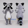 Custom Gray and White Raccoon Mascot Costume Adult Full Body Suit for School Events Custom Gray and White Raccoon Mascot Costume Adult Full Body Suit for School Events