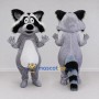 Custom Gray and White Raccoon Mascot Costume Adult Full Body Suit for School Events