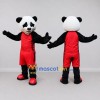 Custom Black White and Red Panda in Sportswear Mascot Costume Adult Full Body Suit for Sports Events Custom Black White and Red Panda in Sportswear Mascot Costume Adult Full Body Suit for Sports Events