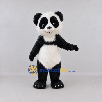 Custom Black and White Panda Mascot Costume Adult Full Body Suit for School Events Custom Black and White Panda Mascot Costume Adult Full Body Suit for School Events