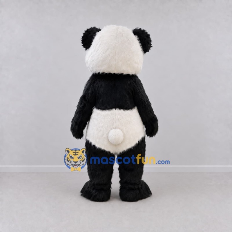 Custom Black and White Panda Mascot Costume Adult Full Body Suit for School Events Custom Black and White Panda Mascot Costume Adult Full Body Suit for School Events