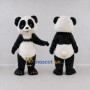 Custom Black and White Panda Mascot Costume Adult Full Body Suit for School Events