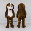 Custom Brown and White Dog Mascot Costume Adult Full Body Suit for Community Events Custom Brown and White Dog Mascot Costume Adult Full Body Suit for Community Events
